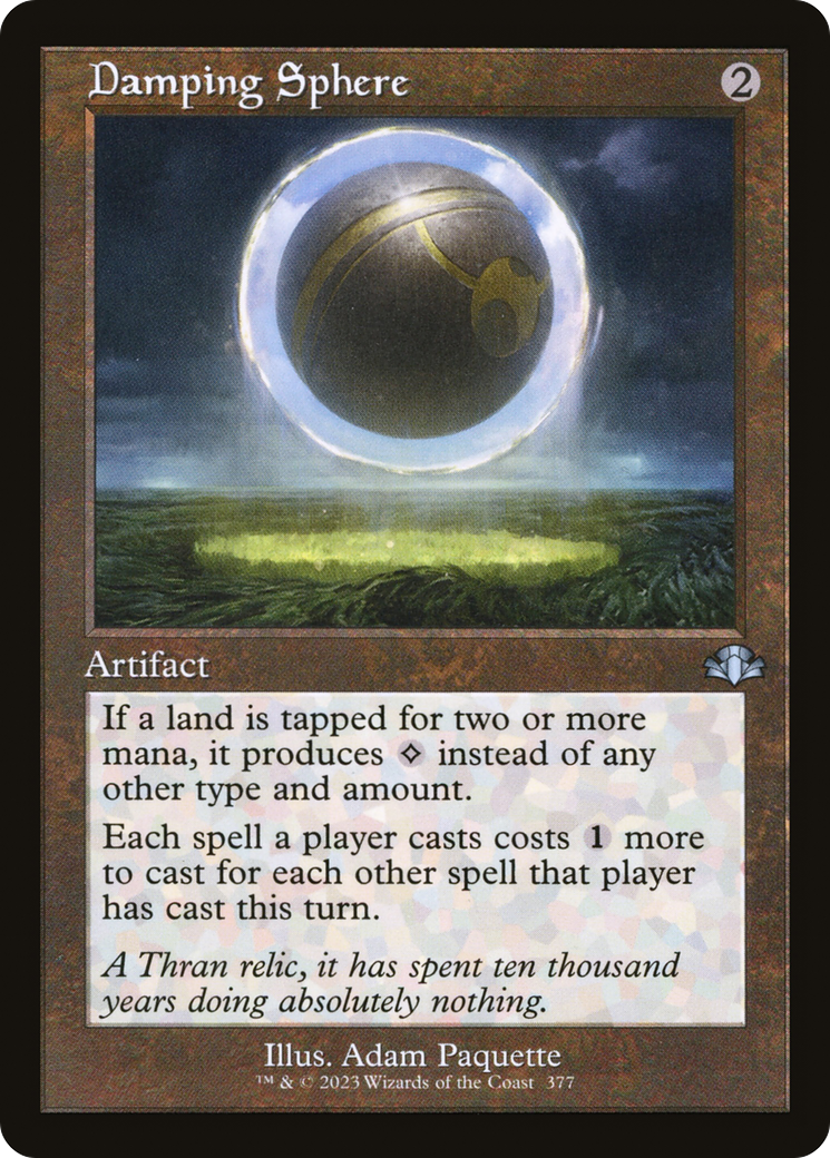 Damping Sphere (Retro Frame) (DMR-377)  Foil - Dominaria Remastered