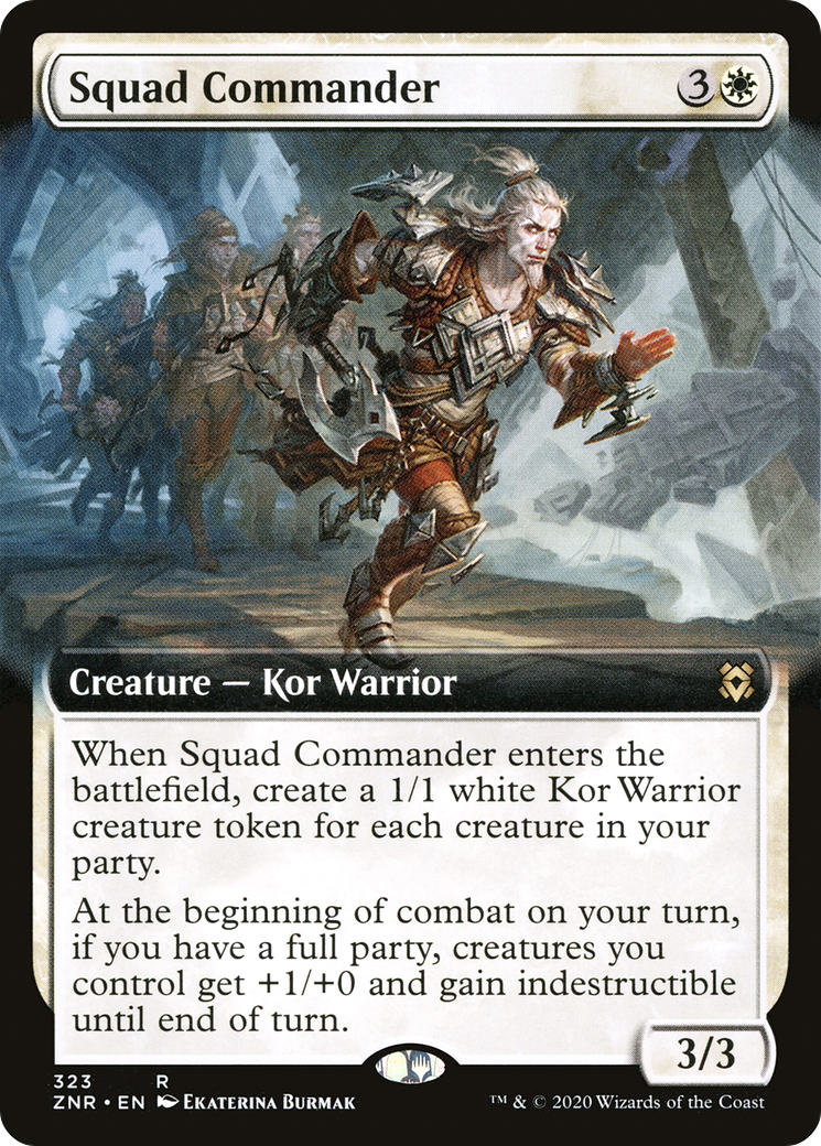 Squad Commander (Extended Art) (ZNR-323)  - Zendikar Rising