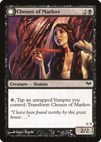 Chosen of Markov (DKA-055)  Foil - Dark Ascension: (Double Faced Transform)