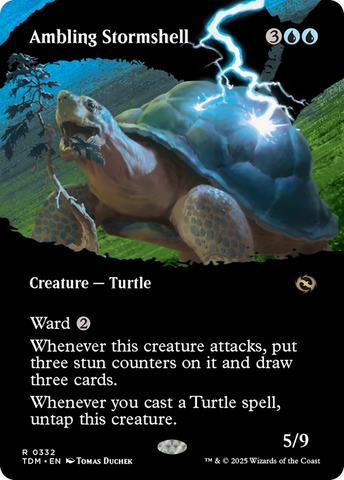 Ambling Stormshell (Borderless) (TDM-332)  Foil - Tarkir: Dragonstorm: (Showcase)