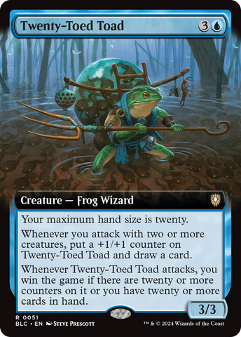 Twenty-Toed Toad (Extended Art) (BLC-051)  - Bloomburrow Commander