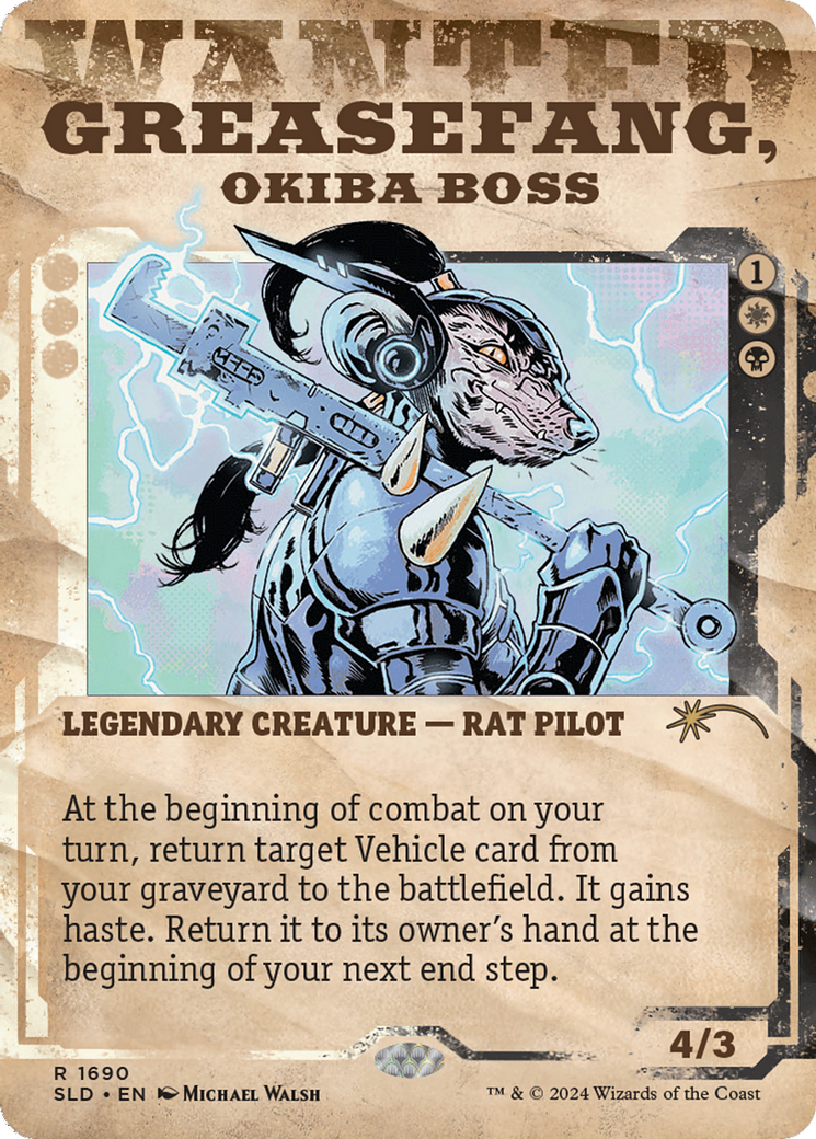 Greasefang, Okiba Boss (SLD-1690)  Foil - Secret Lair Drop: (Showcase) (Borderless)