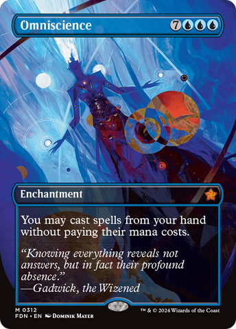Omniscience (FDN-312) - Foundations: (enchantment) (Borderless) Foil