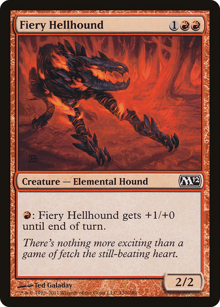 Fiery Hellhound (M12-130)  Foil - Magic 2012