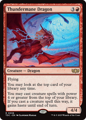 Thundermane Dragon (TDC-038) - Commander: Tarkir: Dragonstorm