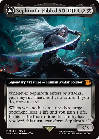 Sephiroth, Fabled SOLDIER // Sephiroth, One-Winged Angel (FIN-451) - FINAL FANTASY: (Extended Art)
