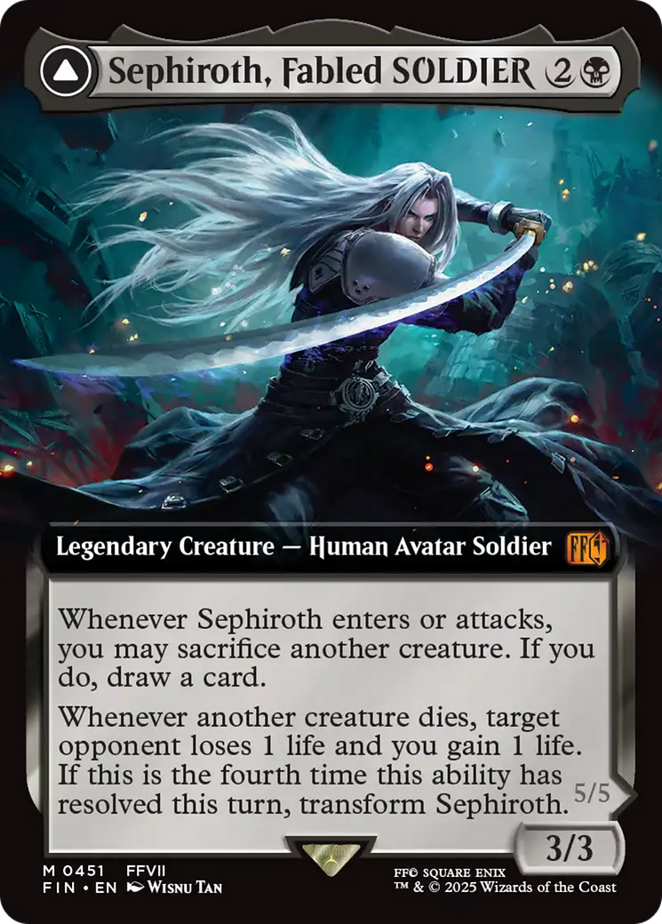 Sephiroth, Fabled SOLDIER (Extended Art) (FIN-451)  Foil - FINAL FANTASY: (Extended Art)