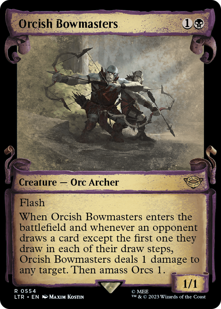 Orcish Bowmasters (Showcase Scrolls) (LTR-554)  - The Lord of the Rings: Tales of Middle-earth: (Showcase)