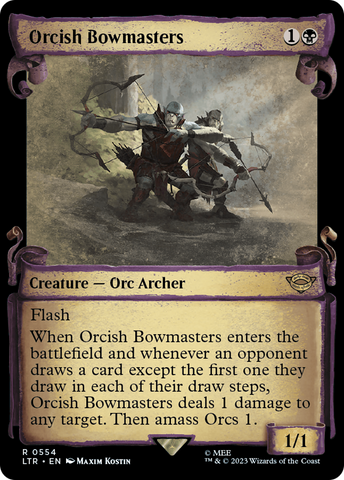Orcish Bowmasters (Showcase Scrolls) (LTR-554)  Foil - The Lord of the Rings: Tales of Middle-earth: (Showcase)