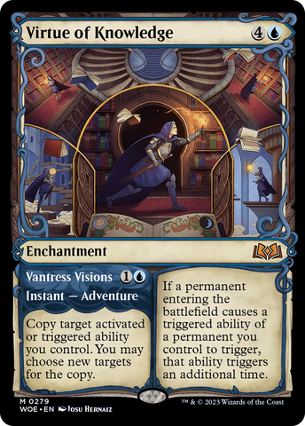 Virtue of Knowledge (Showcase) (WOE-279)  - Wilds of Eldraine: (Showcase)