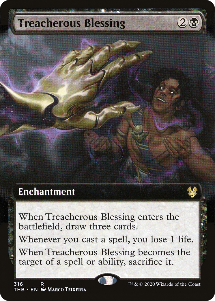 Treacherous Blessing (THB-316)  Foil - Theros Beyond Death: (Extended Art)