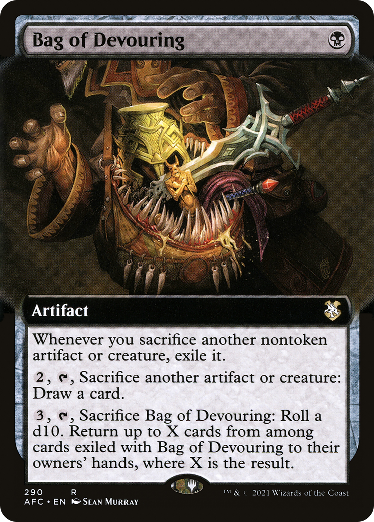 Bag of Devouring (Extended Art) (AFC-290) - Adventures in the Forgotten Realms Commander