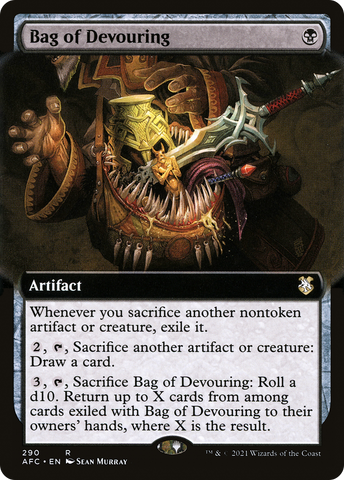 Bag of Devouring (Extended Art) (AFC-290) - Adventures in the Forgotten Realms Commander