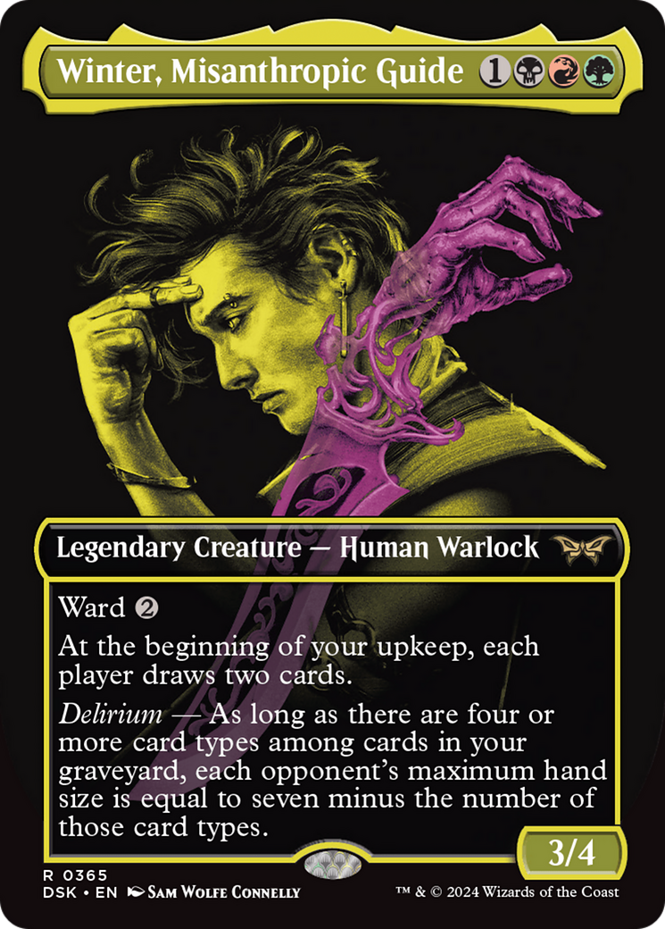 Winter, Misanthropic Guide (Showcase) (DSK-365)  Foil - Duskmourn: House of Horror (Borderless)