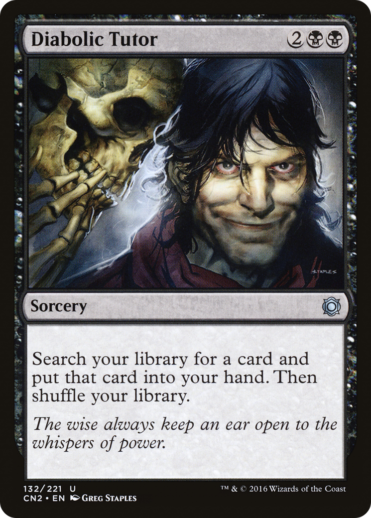 Diabolic Tutor (CN2-132)  Foil - Conspiracy: Take the Crown