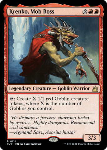 Krenko, Mob Boss (RVR-114)  - Ravnica Remastered
