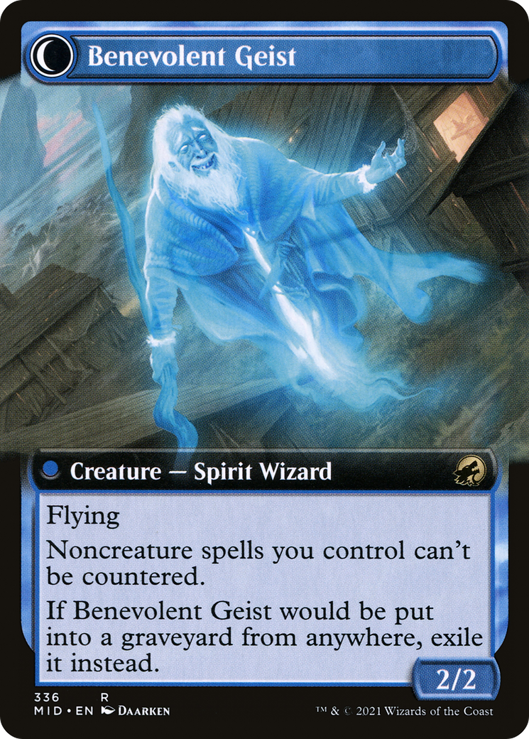 Malevolent Hermit (Extended Art) (MID-336)  Foil - Innistrad: Midnight Hunt: (Extended Art, Double Faced Transform)
