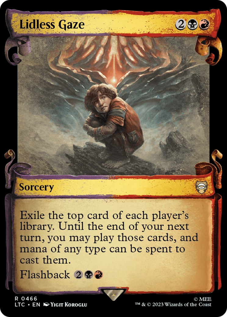 Lidless Gaze (Showcase Scrolls) (LTC-466)  Foil - Tales of Middle-earth Commander: (Showcase)