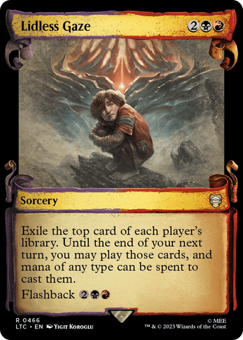 Lidless Gaze (Showcase Scrolls) (LTC-466)  Foil - Tales of Middle-earth Commander: (Showcase)