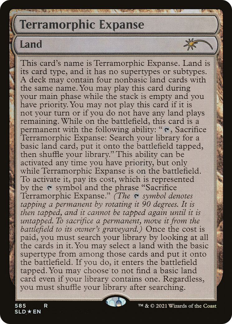 Terramorphic Expanse (Full-Text Lands) (SLD-585)  Foil - Secret Lair Drop