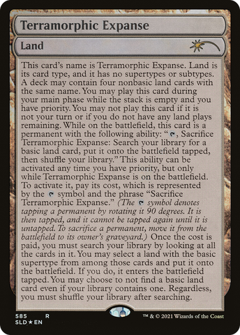 Terramorphic Expanse (Full-Text Lands) (SLD-585)  Foil - Secret Lair Drop