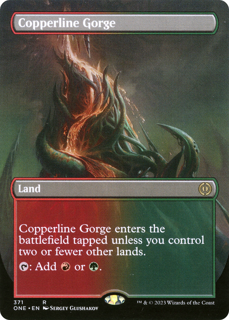 Copperline Gorge (Borderless) (ONE-371)  Foil - Phyrexia: All Will Be One