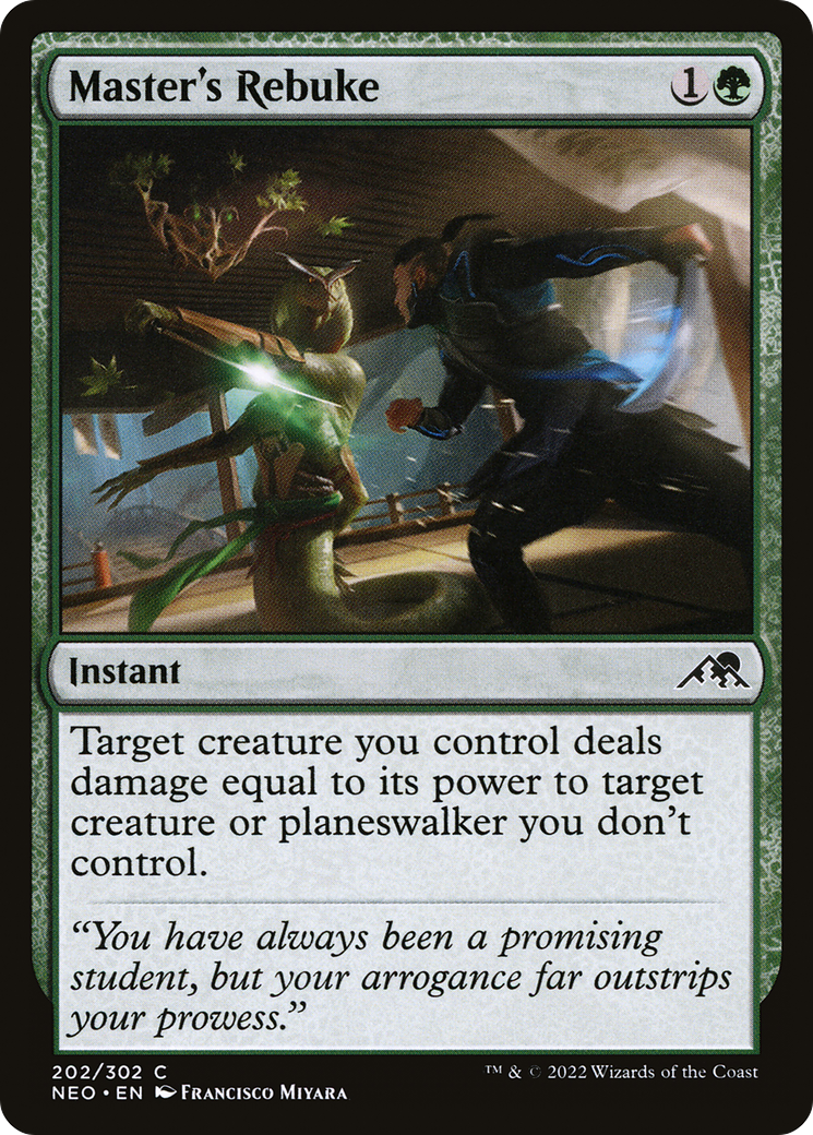Master's Rebuke (NEO-202)  Foil - Kamigawa: Neon Dynasty