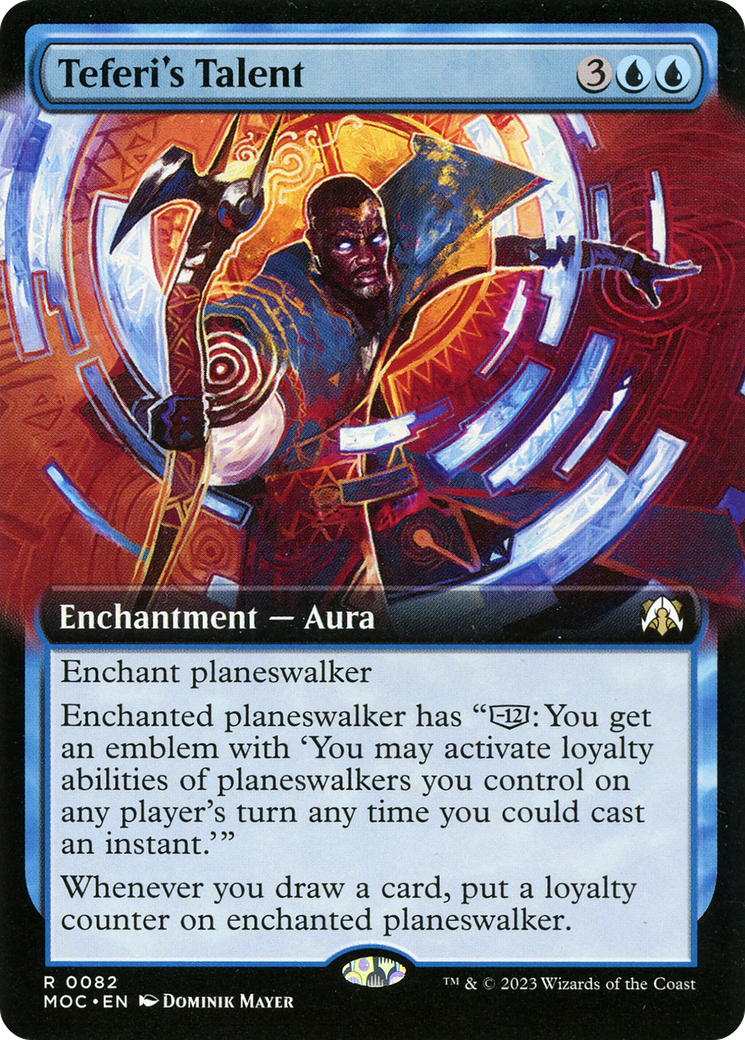 Teferi's Talent (Extended Art) (MOC-082)  Foil - March of the Machine Commander: (Extended Art)