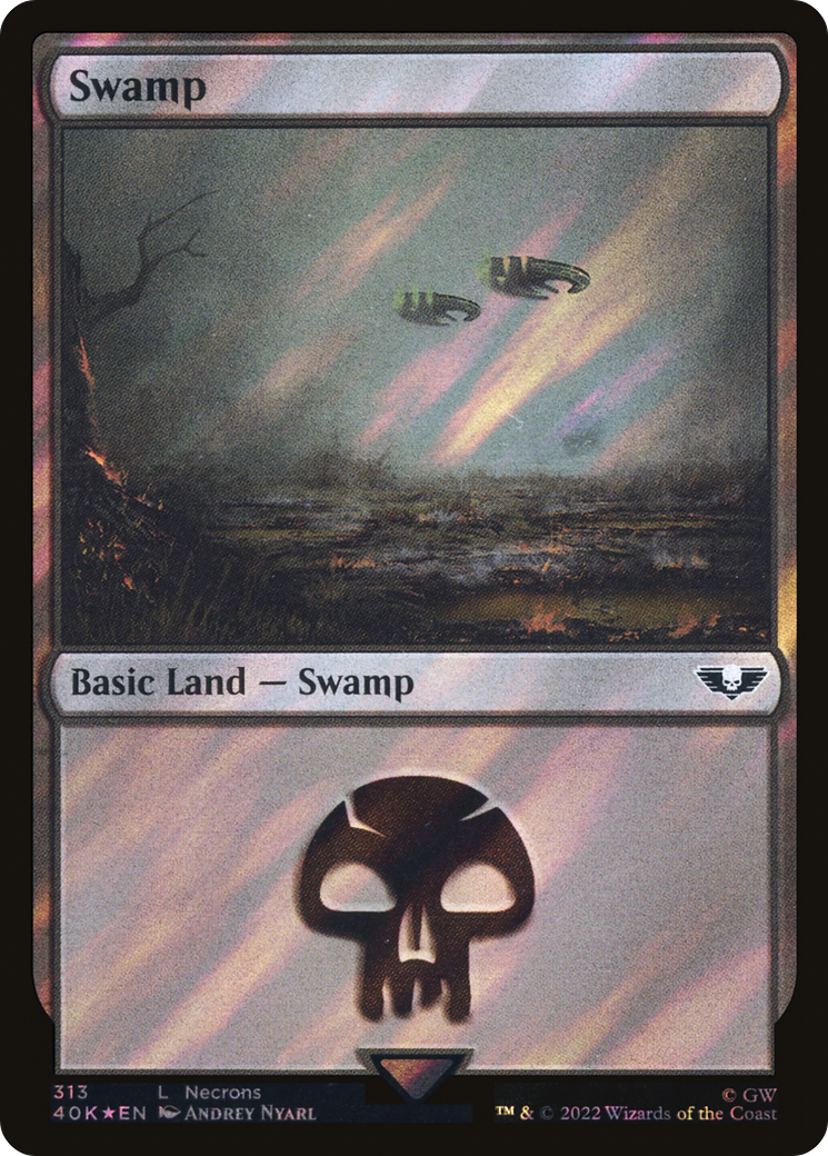 Swamp (313) (Surge Foil) (40K-313★) - Warhammer 40,000 Commander Foil