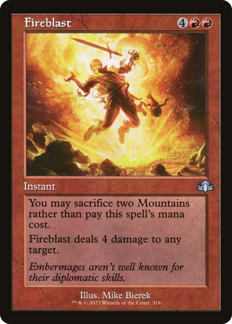 Fireblast (Retro Frame) (DMR-319)  Foil - Dominaria Remastered