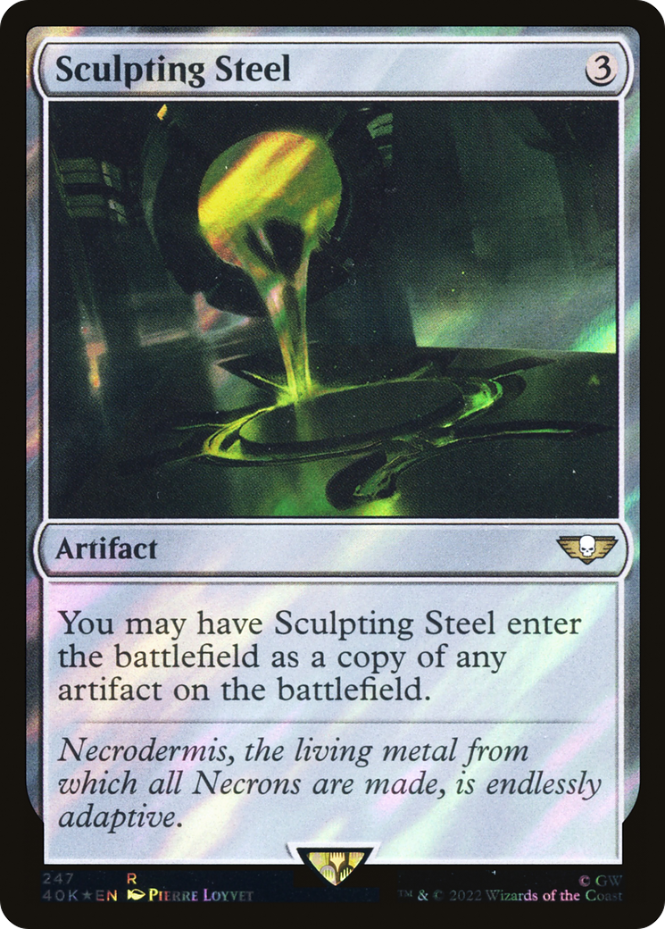 Sculpting Steel (Surge Foil) (40K-247)  Foil - Warhammer 40,000 Commander