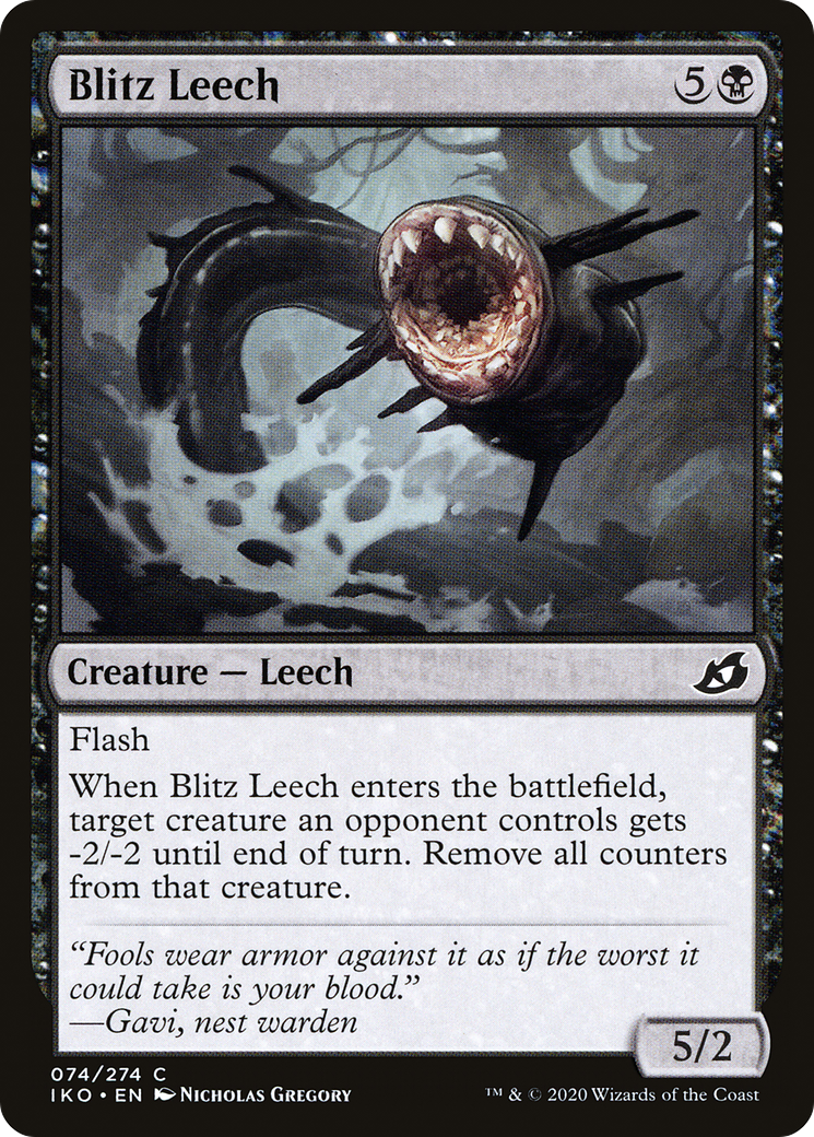 Blitz Leech (IKO-074)  - Ikoria: Lair of Behemoths