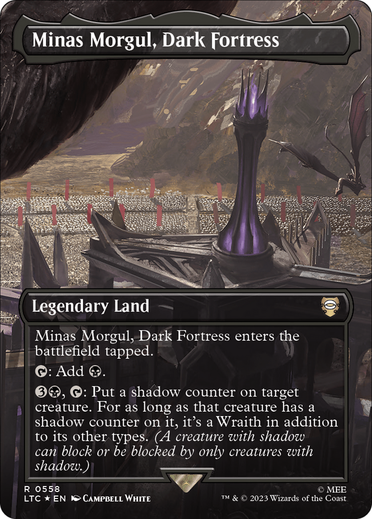 Minas Morgul, Dark Fortress (Borderless) (Surge Foil) (LTC-558)  Foil - Tales of Middle-earth Commander