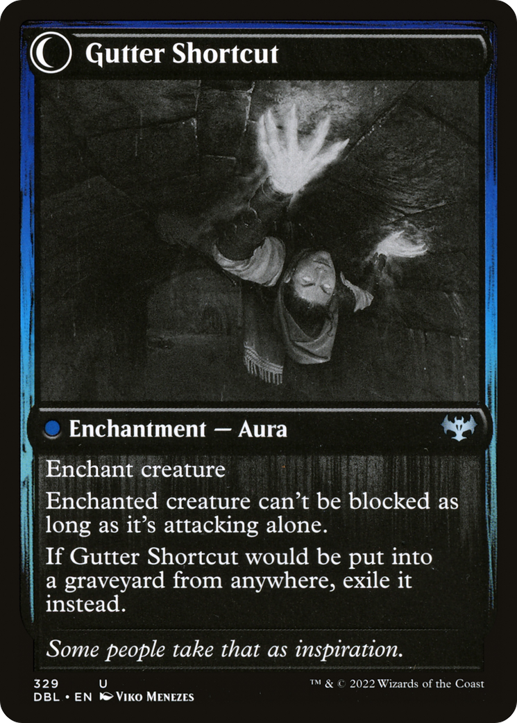 Gutter Skulker (DBL-329)  Foil - Innistrad: Double Feature: (Double Faced Transform)