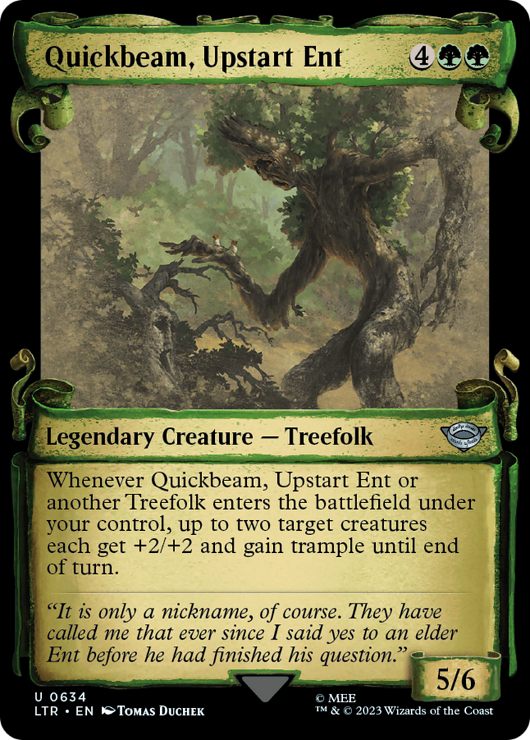 Quickbeam, Upstart Ent (Showcase Scrolls) (LTR-634) - The Lord of the Rings: Tales of Middle-earth: (Showcase) Foil