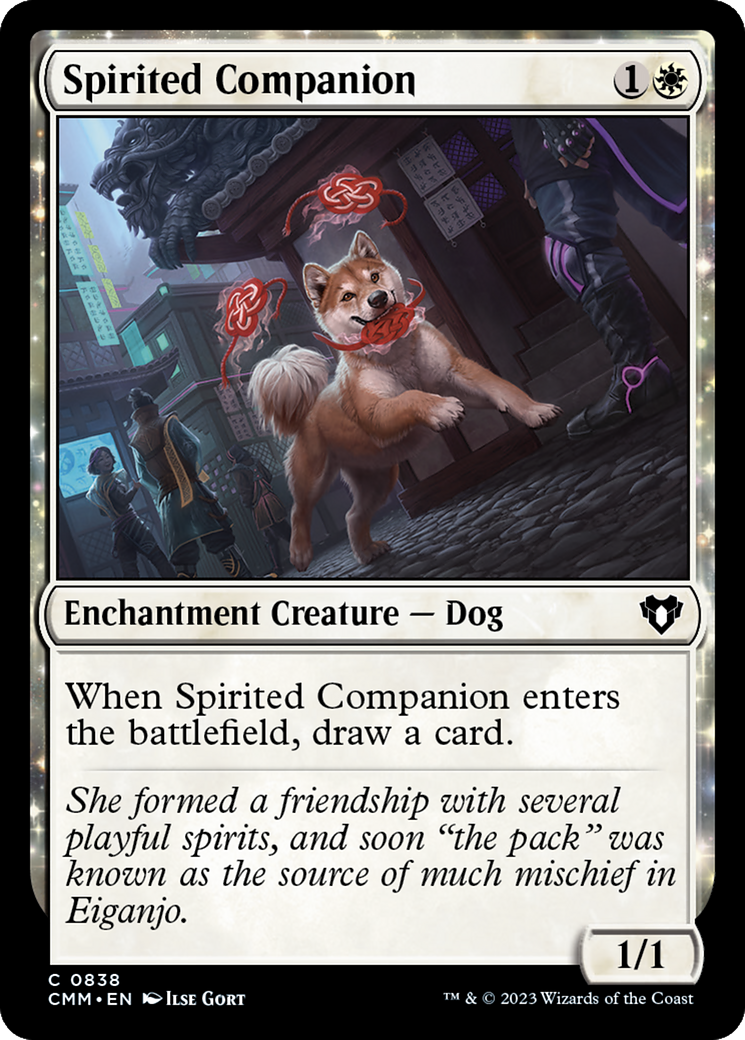 Spirited Companion (CMM-838)  - Commander Masters: (enchantment)