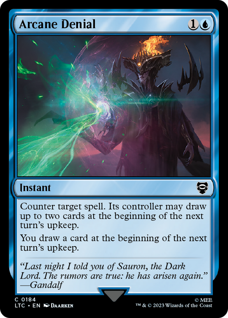 Arcane Denial (LTC-184)  - Tales of Middle-earth Commander