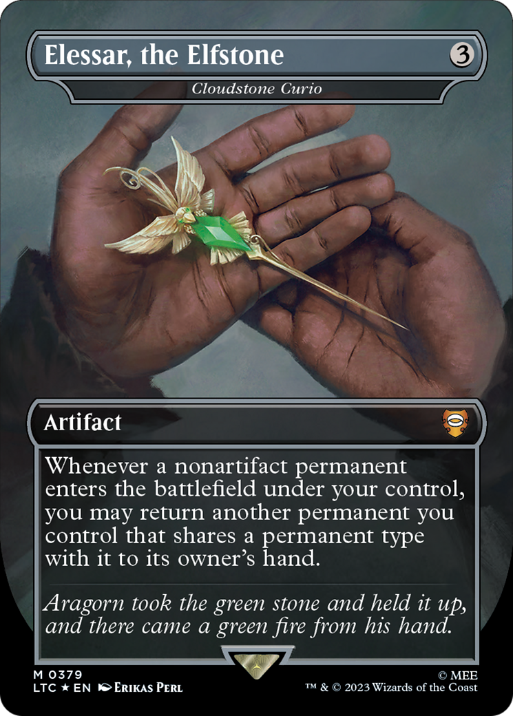 Elessar, the Elfstone - Cloudstone Curio (Surge Foil) (LTC-379)  Foil - Tales of Middle-earth Commander / Elessar, the Elfstone (Borderless)