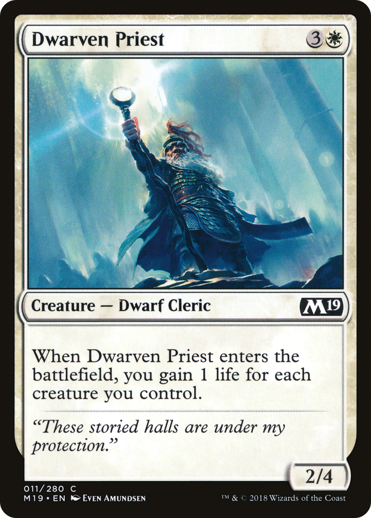 Dwarven Priest (M19-011)  Foil - Core Set 2019