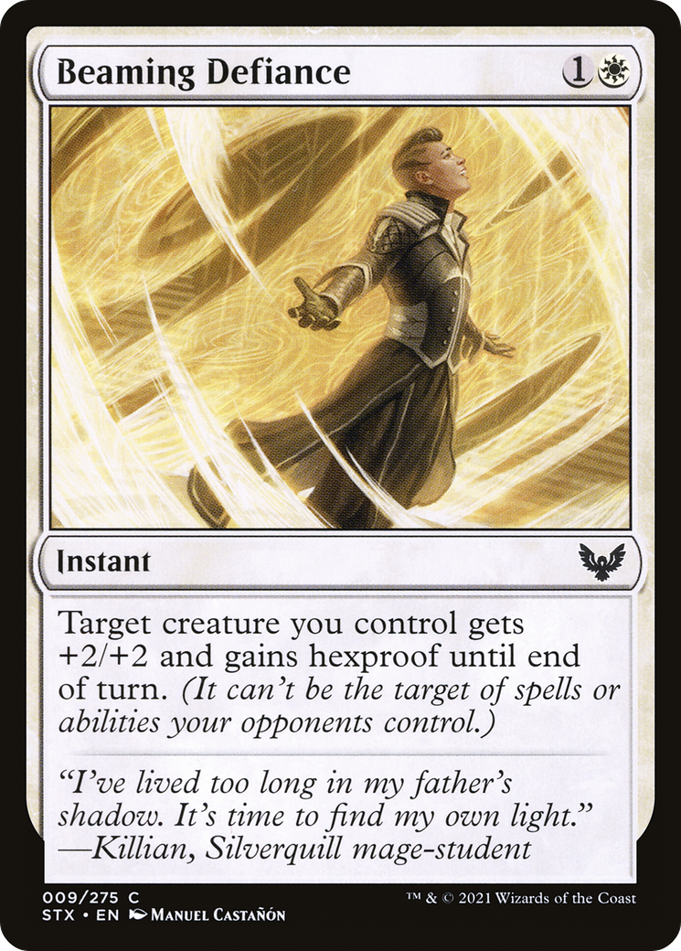 Beaming Defiance (STX-009)  - Strixhaven: School of Mages