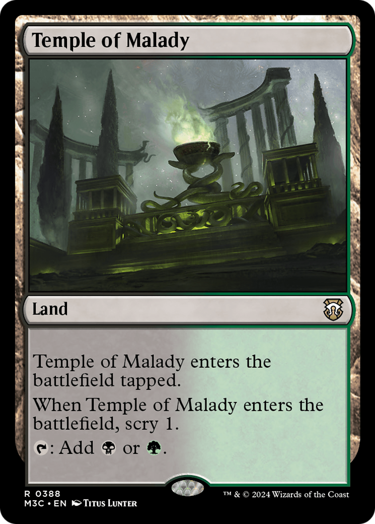 Temple of Malady (M3C-388)  - Modern Horizons 3 Commander