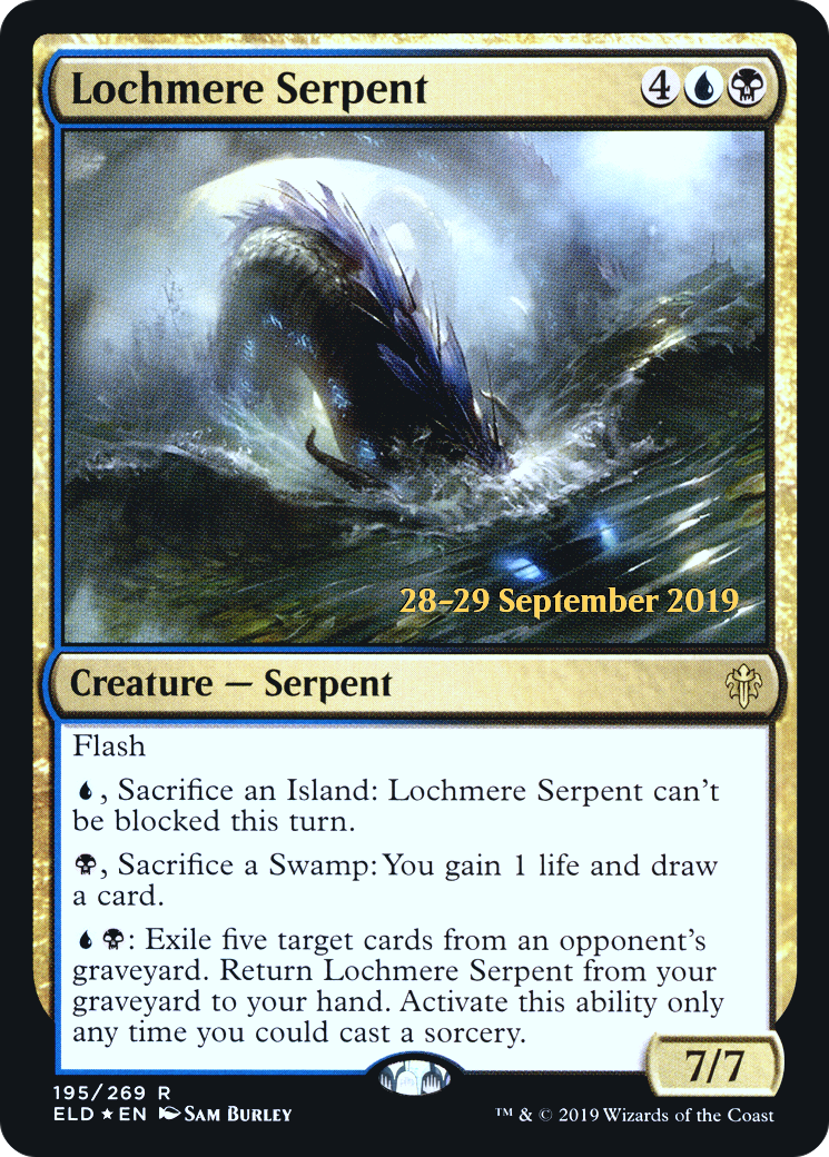 Lochmere Serpent (PRE-195S)  Foil - Throne of Eldraine Promos
