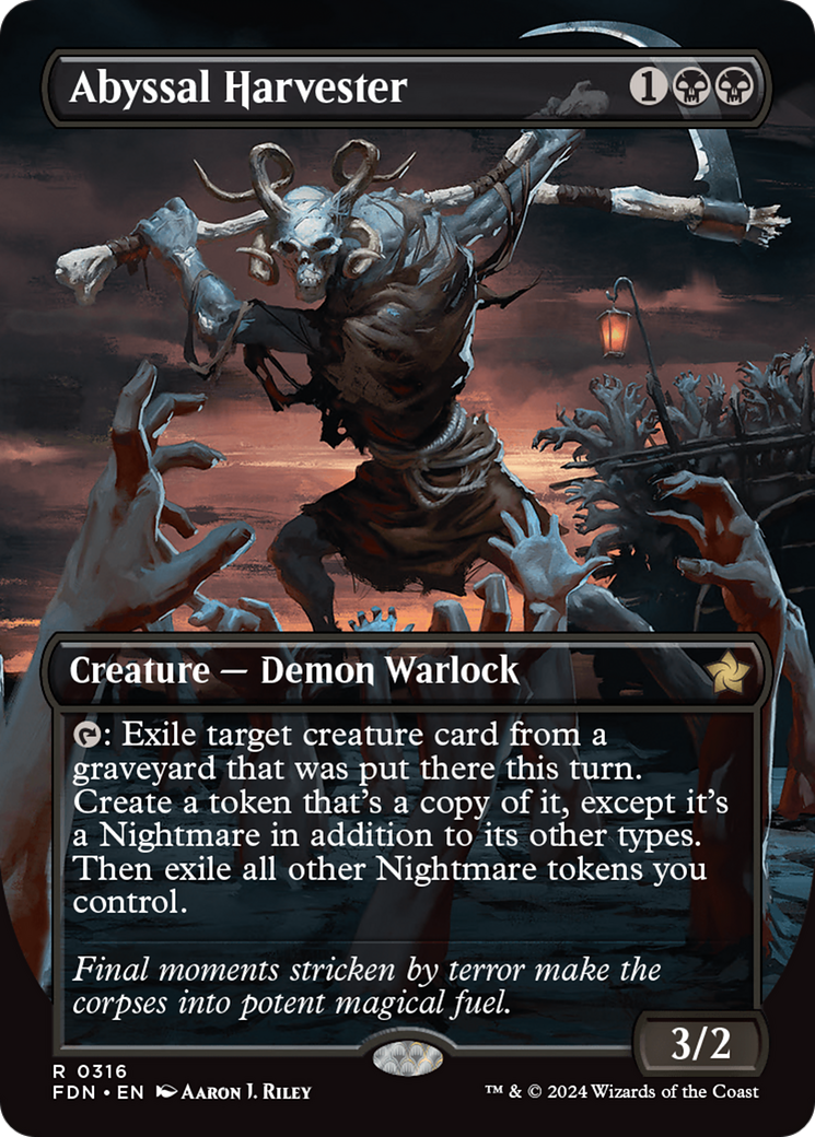 Abyssal Harvester (Borderless) (FDN-316)  Foil - Foundations
