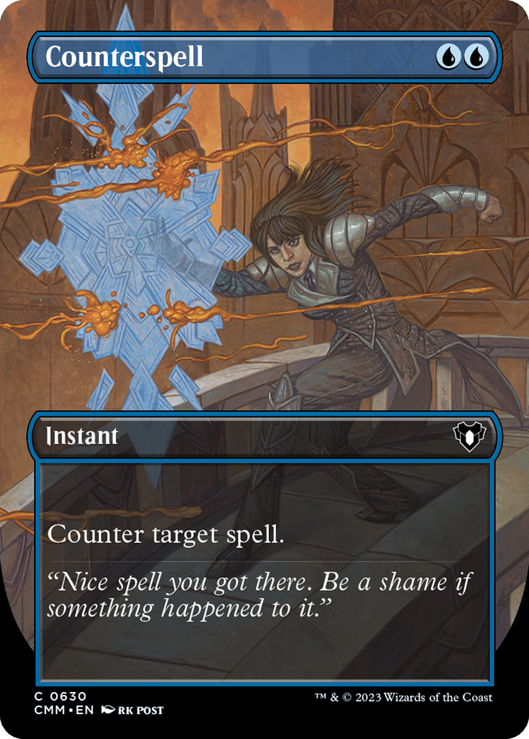 Counterspell (Borderless) (CMM-630)  Foil - Commander Masters