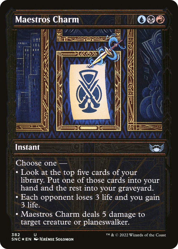 Maestros Charm (Gilded Foil) (SNC-382) - Streets of New Capenna: (Showcase) Foil
