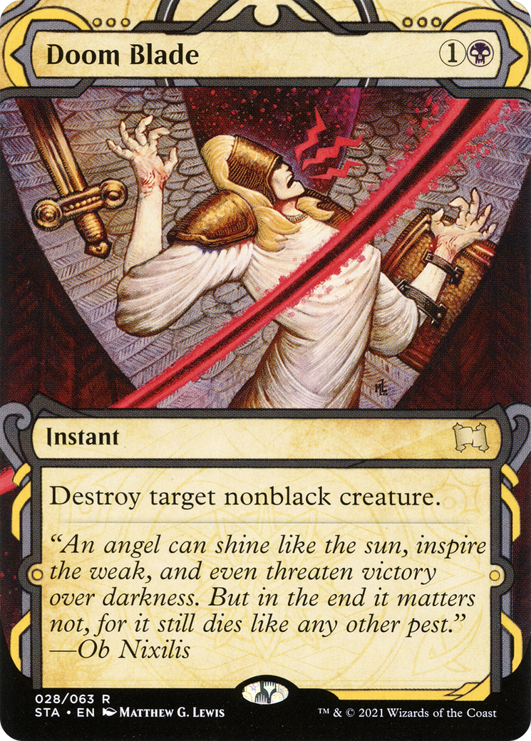 Doom Blade (STA-028)  Foil - Strixhaven Mystical Archive: (Showcase) (Borderless)