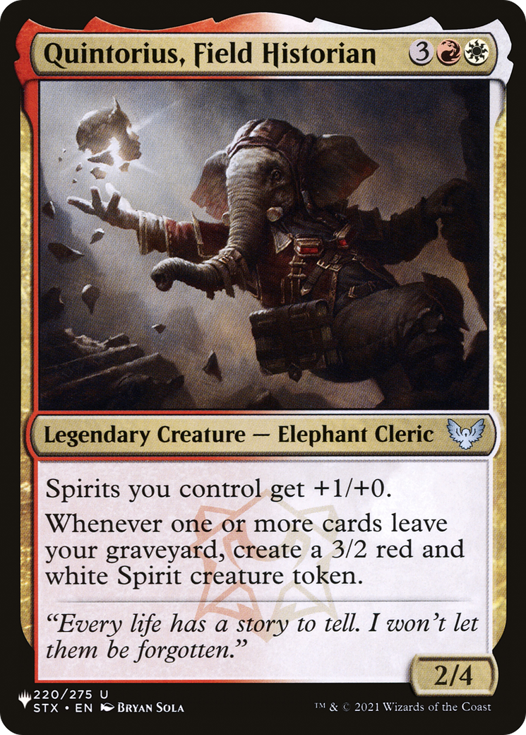 Quintorius, Field Historian (LIST-STX-220)  - The List