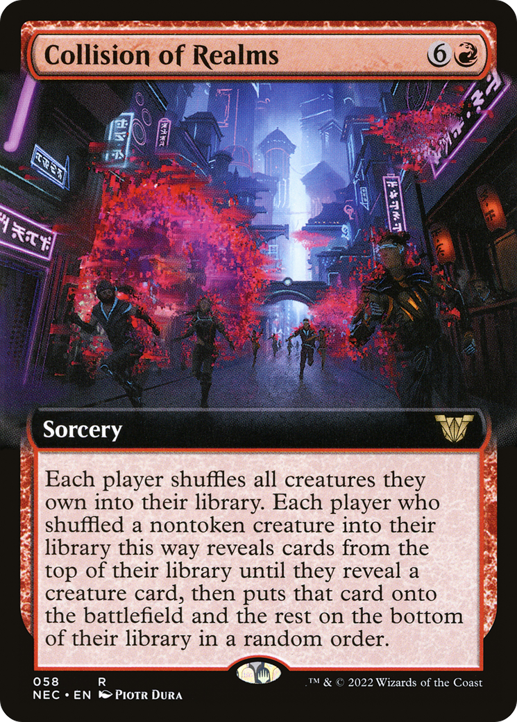 Collision of Realms (Extended Art) (NEC-058)  - Neon Dynasty Commander: (Extended Art)