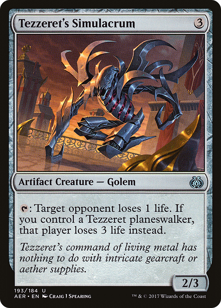 Tezzeret's Simulacrum (AER-193)  Foil - Aether Revolt