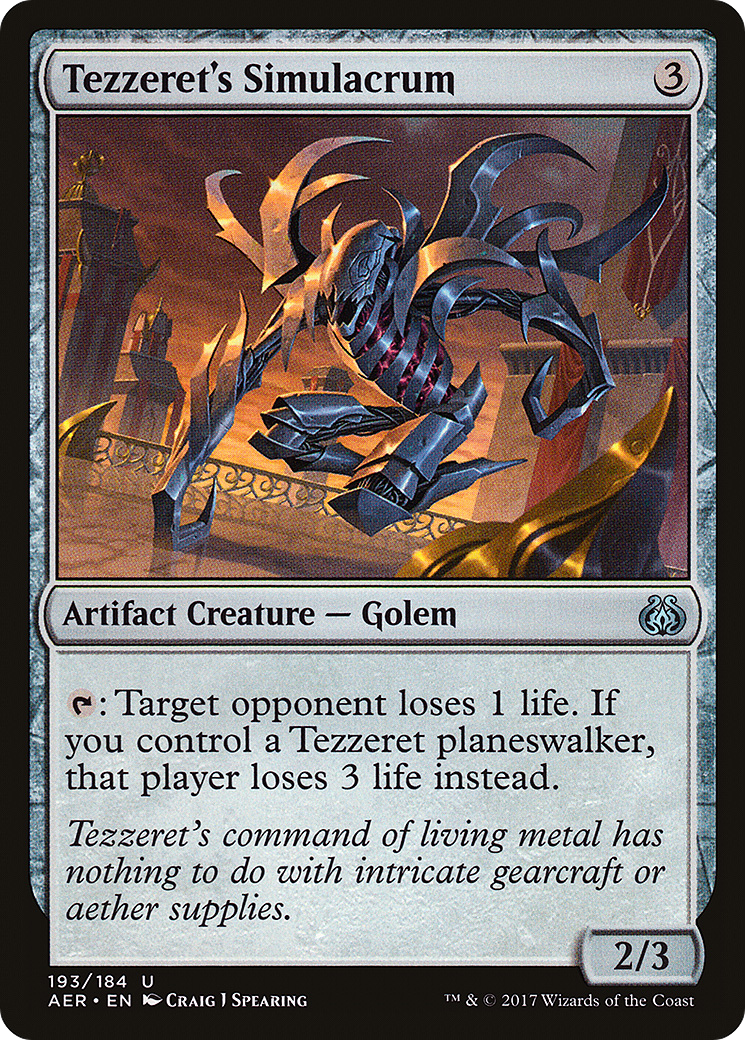 Tezzeret's Simulacrum (AER-193)  - Aether Revolt